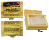 Premium Alum Crystal Deodorant Stone Odor Killer with Bamboo Storage Box 100% Natural