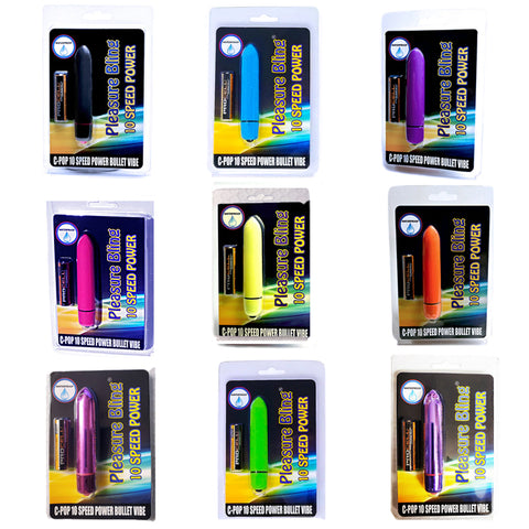 Ultra Powerful C-POP 10 Speed and Function Vibrating Bullet - Get 1 Pack Color Choice