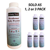 LA Body Worx All Natural Unscented Deodorant Body Powder Talc Free Family Friendly